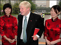 伦敦市长约翰逊在北京