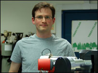 Andrew Wilson in the Isotope lab