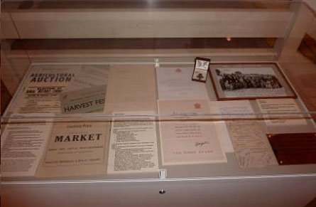 A display case from the exhibition at Abergavenny Museum
