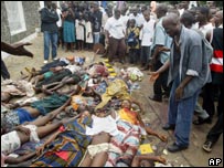 Vítimas civis dos choques em Monróvia