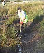 Man working on the Moors