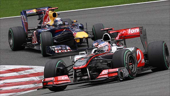 Sebastian Vettel and Jenson Button