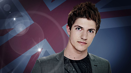 Josh Dubovie prepares to fly the flag for the UK