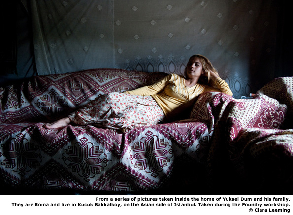 From a series of pictures taken inside the home of Yuksel Dum and his family. They are Roma and live in Kucuk Bakkalkoy, on the Asian side of Istanbul. 