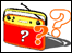Graphic of a radio with question marks