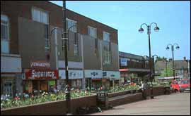 Shops in All Saints square in Bedworth 