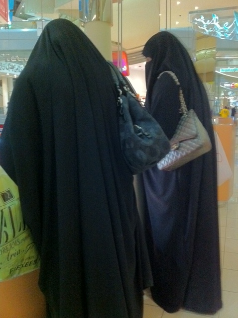 Women queuing for food
