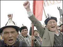 تظاهرات در شهر اوش در قرقيزستان