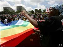 Participantes do Fórum Social Mundial