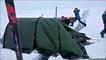 Ann makes a quick escape as the ice breaks under their tent