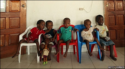 Niños haitianos