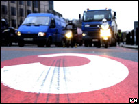 收取交通阻塞费用的路段