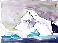 Painting of an iceberg by Rosie Martin