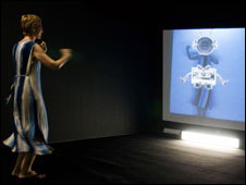 Obra do artista brasileiro Marcio Ambrosio no Japan Media Arts Festival