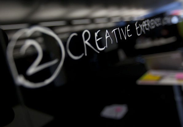 Scribbles on the Connected Studio ideas wall