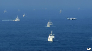 釣魚島附近海域的中日公務船隻