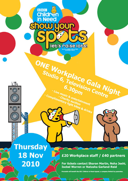 Children in Need Gala Night Poster