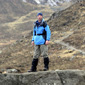 Darryl filming at Fair Head for the BBC series, 'Off the Beaten Track'. This is at Hairs Gap on the Mournes
