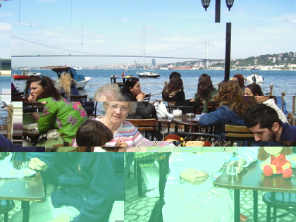 A tea garden on the Mighty Bosphorous!