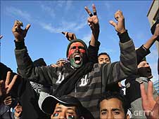 Demonstrators in Libya