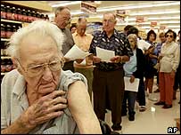 Očkování důchodců v USA