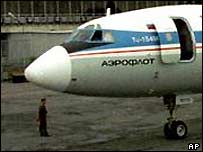 Imagem de arquivo de um avião Tu-154 