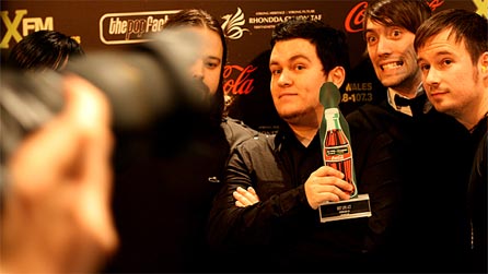 Photographer takes a shot of Funeral For A Friend. Photo: James McLaren