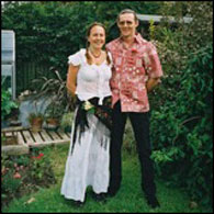 Norman and Sue on their wedding day