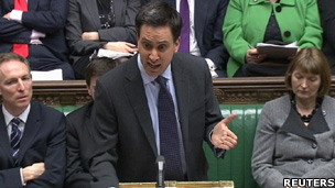 Leader of the Opposition Ed Miliband speaking in the House of Commons