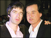 Noel Gallagher and Jimmy Page