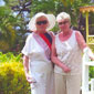 Hilary and her friend Betty on holidays in 2008