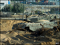 تانک اسرائيلی در غزه 