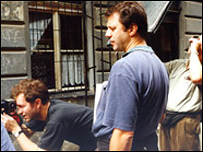 Režisér Vladimír Michálek při natáčení