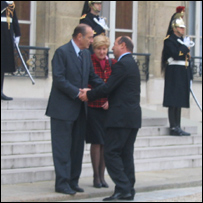 Jacques Chirac şi Traian Băsescu 