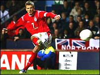 英国足球明星贝克翰姆