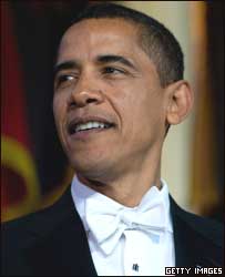 Obama durante baile em sua homenagem (Getty Images)