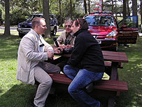 Martyn Coote broadcasting from Whipsnade Zoo