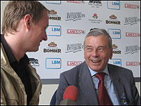 Martyn Hindley with Dickie Bird