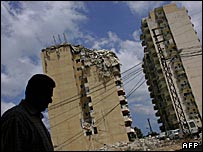 Lübnan'da yıkım görüntüsü