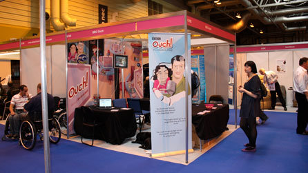 Ouch's stand at Naidex, nestled away in a corner of the massive National Exhibition Centre