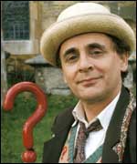Sylvester McCoy as Dr Who.