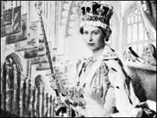 The Queen at the time of her coronation