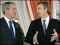 بلر و بوش در مذاکرات واشنگتن