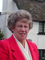 Ray Wilson by her home in Newton Poppleford