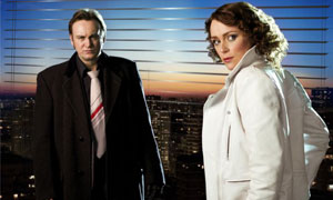 Ashes To Ashes: DCI Gene Hunt (Philip Glenister) and DI Alex Drake (Keeley Hawes)