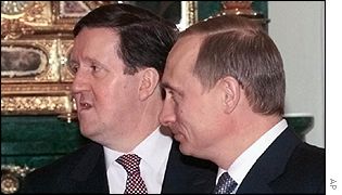 Vladimír Putin a George Robertson