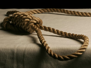 Noose draped on a table (Image credit Joseph Pickard/iStockphoto)