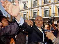 O presidente da Bolívia, Carlos Mesa