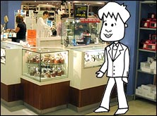 Tim in the department store