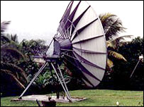 آنتن ارسال و دريافت امواج ماهواره ای